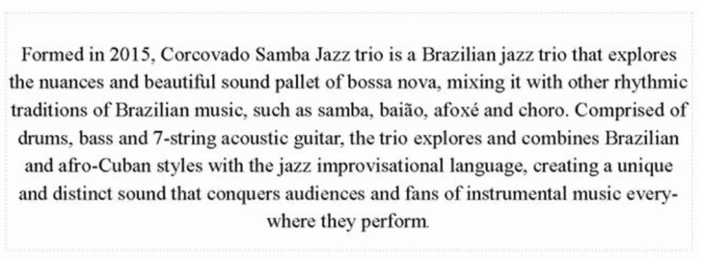 Corcovado Jazz Trio