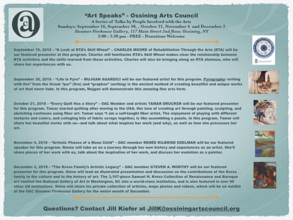 Art Speaks Ossining Talks