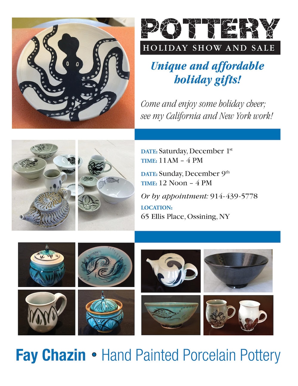 Fay Chazin Pottery Sale