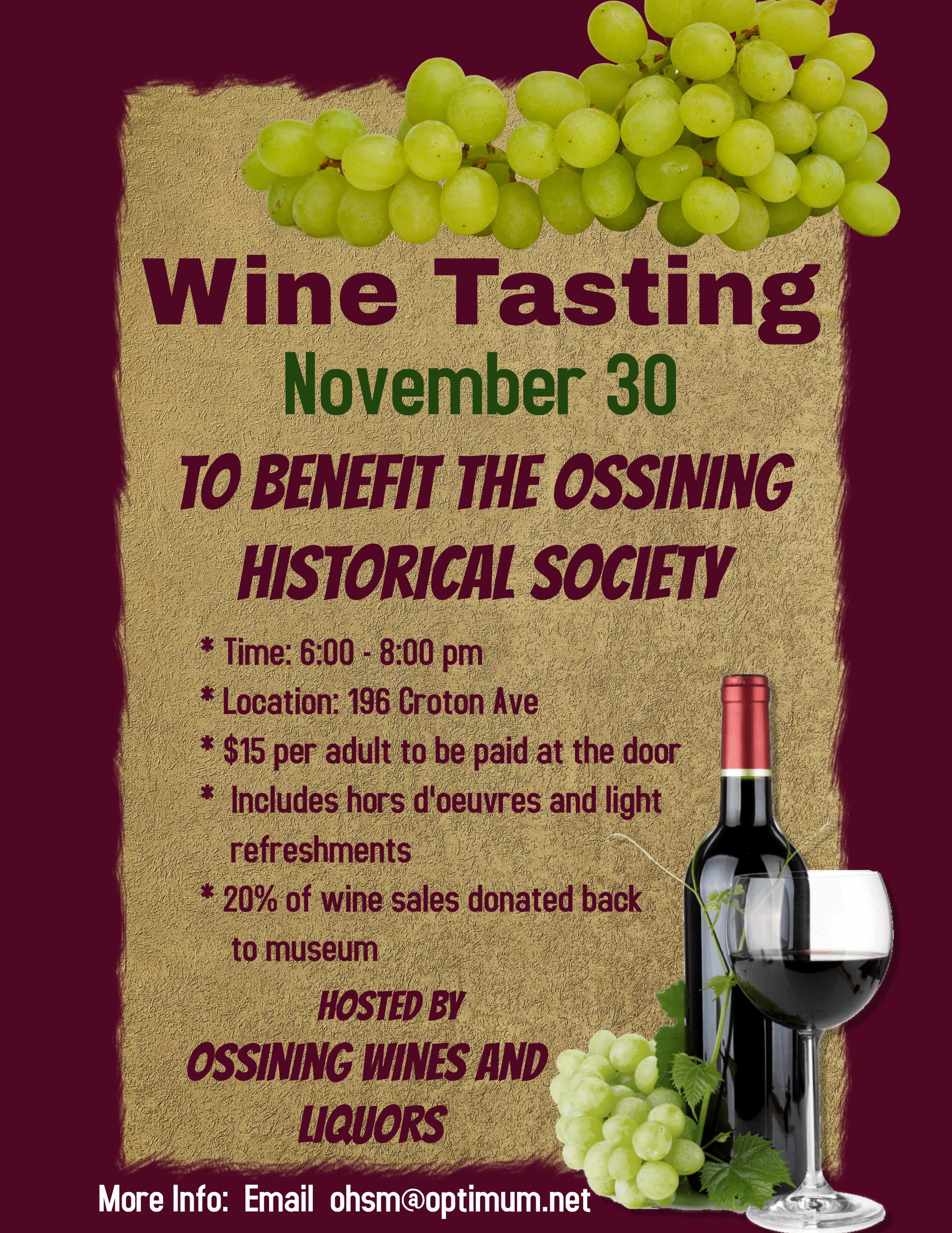 Ossining Wine Tasting