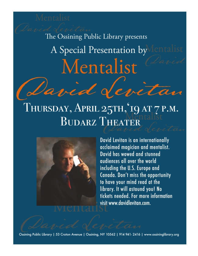 David Levitan Mentalist In Ossining