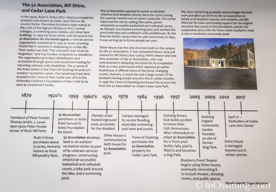 Cedar Lane Arts Center Timeline