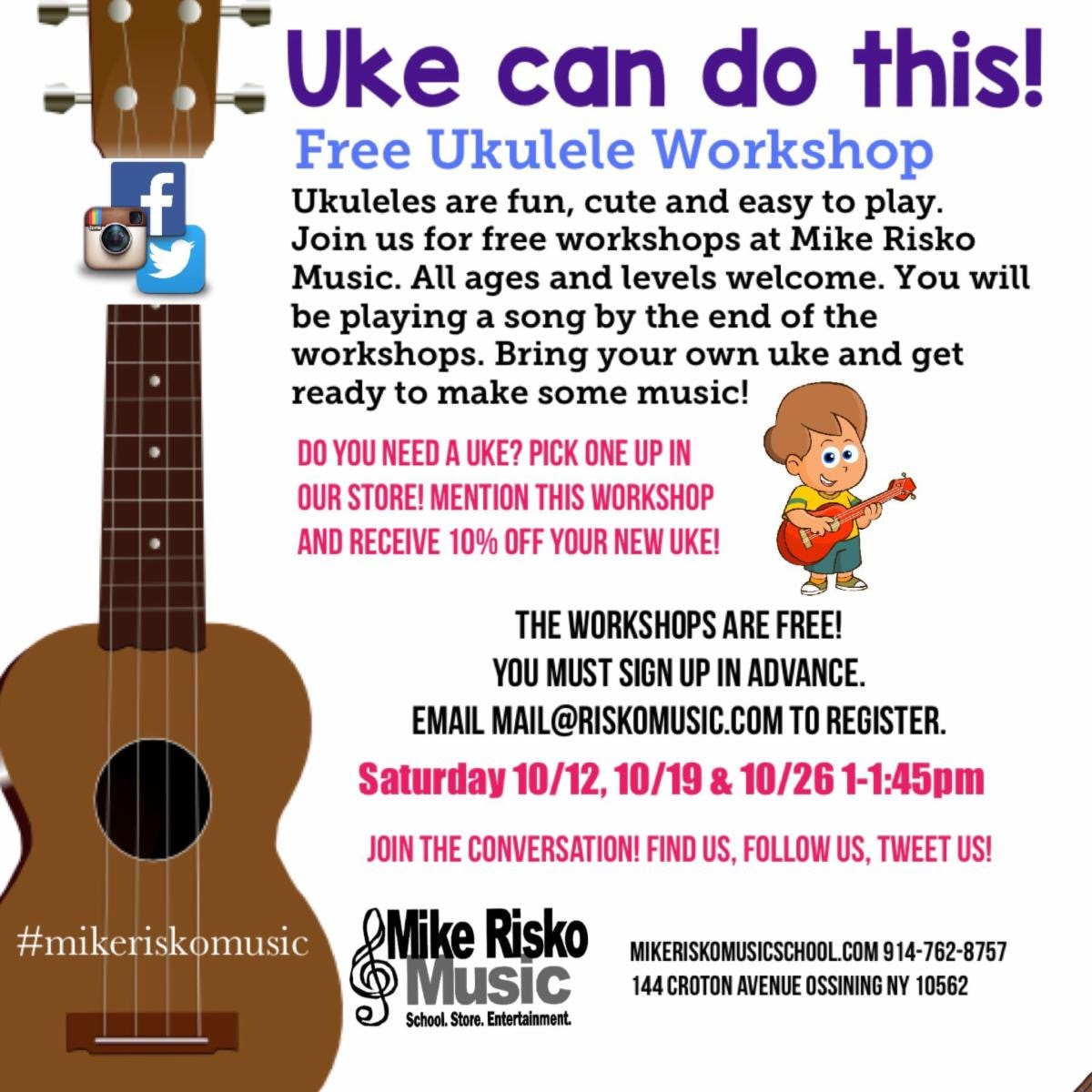 Free ukulele class ossining