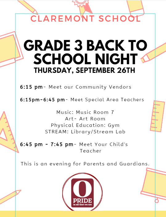 Third Back to School Night