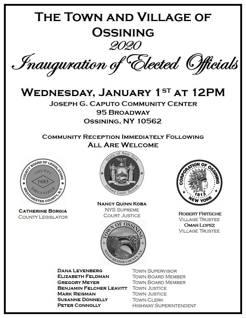 Inauguration of Ossining Elected Officials
